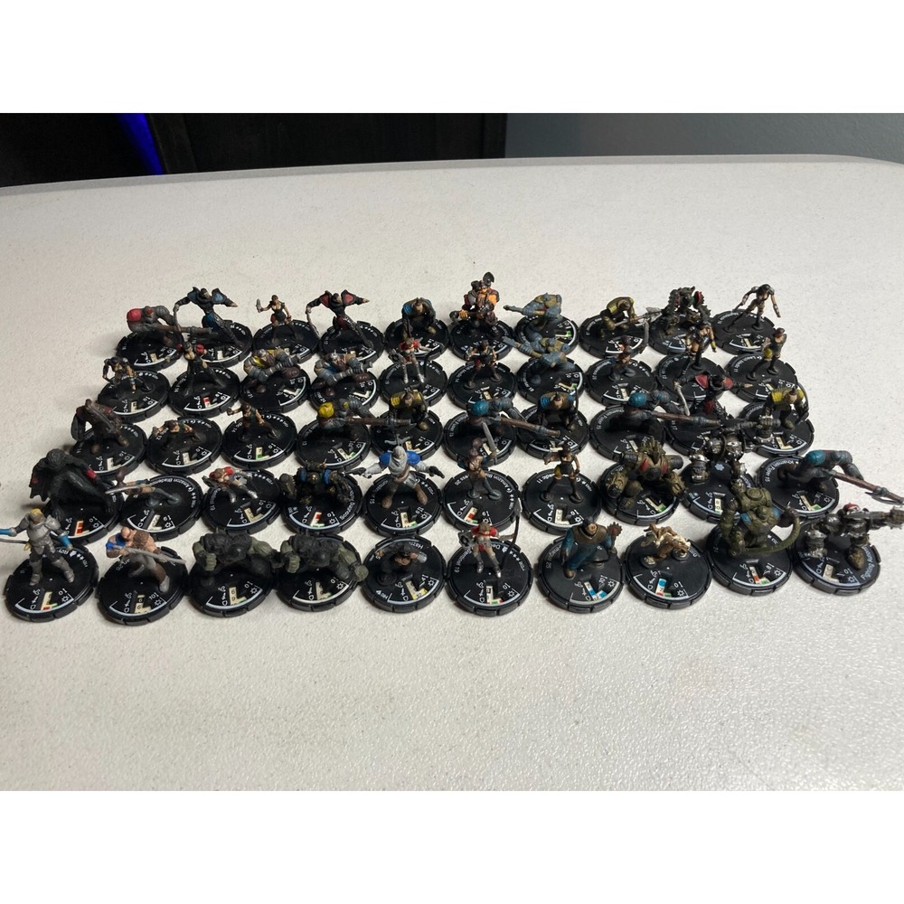 Mage Knights Miniature Lot of 50 MKR Wizkids RPG Deepwood Sentinel Hazna Zombie